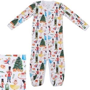 Christmas Jammies cotton & Fleece footed Santa Nutcracker Buffaloes Reindeer